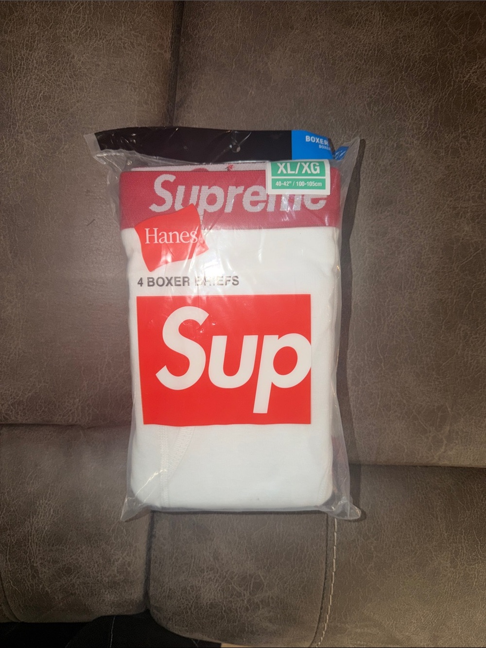 Hanes x Supreme White Boxer Briefs - XL